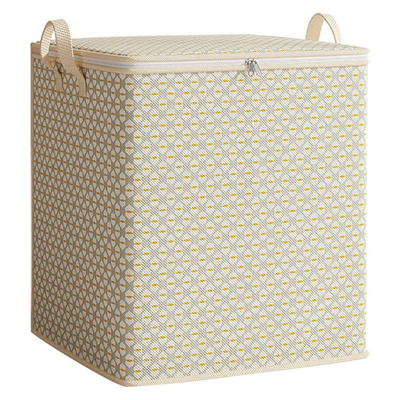 RBCKVXZ Gray Non-Woven Corrugated Storage Bags - 30L Capacity | Foldable Clothes Organizers with Reinforced Handles for Bedroom Closet, Moving & Seasonal Storage