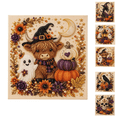 thumbnail image 1 of RBCKVXZ Halloween Ghost Pearl Art DIY Kit, Ghost Painting Craft Kit with Crystal Pearl Beads, Cute Pumpkin Lantern Art for Halloween Home Wall Decor, Fall DIY Gift, 1 of 8