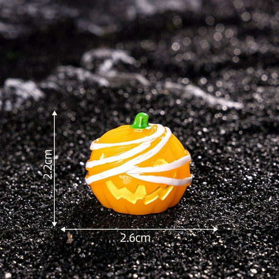 RBCKVXZ Halloween Pumpkin Head -in-the-Dark Resin Decor Miniature Night Light For Desktop Home Party Decoration Holiday Gift