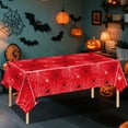 thumbnail image 1 of RBCKVXZ Halloween Tablecloth - 71x42 Inch Plastic Halloweens Spider Webs Table Cloth, Red Disposable Rectangle Spiderweb Table Cover for Halloween Party Decorations Supplies Favors Tables Decor, 1 of 6