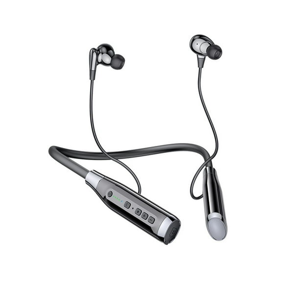 RBCKVXZ Hanging Neck 5.0 Bluetooth Sports Headphones with Speakers, Three Sound Effects, Large Capacity Battery with Light Effect and Battery Level Display Birthday Gifts, Black