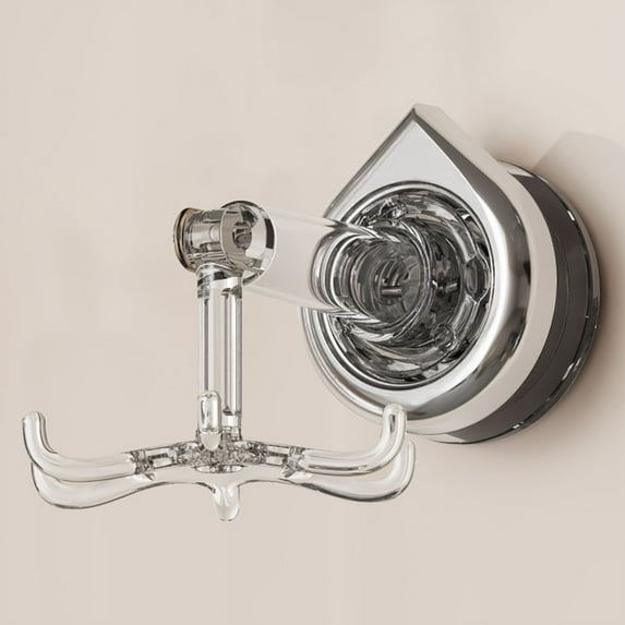 RBCKVXZ Hanging Utensil Holder Hooks Kitchen Utensil Hanger Wall Mount 360° Rotating Folding Hook Strong Suction Cup Hook Utensil Rack with 6 Hooks for Kitchen Bathroom Cabinet (White)