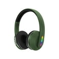 thumbnail image 1 of RBCKVXZ Headphones Wireless Bluetooth Headset Subwoofer Bluetooth Mobile Computer Game Music Sports Game Headphones with LED Lights, Green, 1 of 8