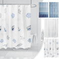thumbnail image 1 of RBCKVXZ Heavy Duty Plastic Waterproof Shower Curtain, Thickened PEVA Bathroom Toilet Bath Curtain, Multi-Use Kitchen Partition Curtain Door Curtain with Hooks, 1 of 6