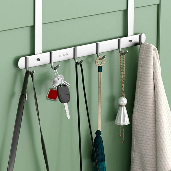 RBCKVXZ Home Organization and Storage,The Door Hook Stainless Steel Heavy Duty Door Hooks Organizer for Coats/Towels/Clothes/Wreath,Home Essentials