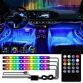 thumbnail image 1 of RBCKVXZ Interior Car LED Strip Lights,4PCS Remote Control Car LED Lights,Multicolor Music Sync Under Dash LED Lights for Car Interior (USB),Car Accessories,Under $10, 1 of 9