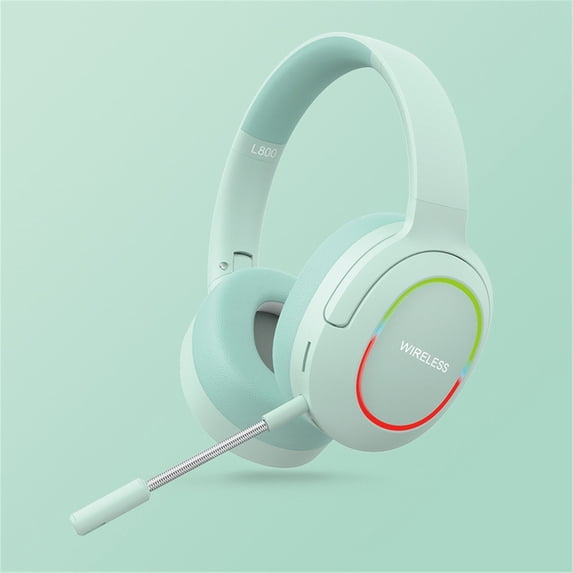 RBCKVXZ L800 Over-Ear Bluetooth Headphones with LED Lighting Foldable Wireless Headset Low Latency with Microphone and Breathing for Travel, Cellphone Laptop PC