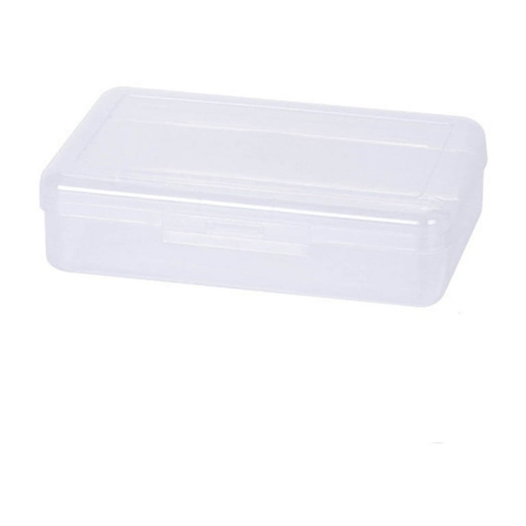 RBCKVXZ Large Capacity Pencil Case Clear Plastic Pencil Box with Snap Tight Lids Stackable Design Portable Pencil Case for Girls Boys School