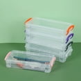 thumbnail image 1 of RBCKVXZ Large Capacity Plastic Pencil Box,Clear Pencil Case with Latching Lids,Stackable Storage Box for Pens, Markers, Crayons, Office Supply (Pink), 1 of 5