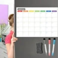 thumbnail image 1 of RBCKVXZ Magnetic Dry Erasable Calendar for Fridge - Reusable Monthly/Weekly Planner | Complete Set with 3 Markers & Eraser, Kitchen Refrigerator Board for Home Office Organization, 1 of 6