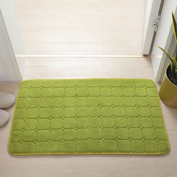 RBCKVXZ Memory Foam Bathroom Rugs, Super Water Absorbent, Non-slip, Thick, Washable, Dries Quickly Bath Mat (20x32,Green)