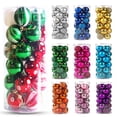 thumbnail image 1 of RBCKVXZ Multicolor 2.36"/6cm Christmas Balls Christmas Tree Decorations Ornaments Shatterproof Hanging Balls for Holiday Birthday Wedding Party Christmas Decorations Clearance Ornaments Set of 30pcs, 1 of 9