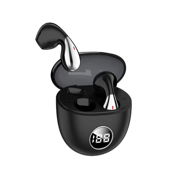 RBCKVXZ New Water Droplet Digital Display Bluetooth Earphones for Comfort, Sports, Two Ear Stereo, True Wireless Bluetooth Earphones Birthday Gifts, Black