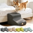thumbnail image 1 of RBCKVXZ Non-Slip Pet Stairs with Soft Foam Core Orthopedic Support, Lightweight Dog Cat Climbing Ladder for Bed Couch Sofa, Ideal for Small Medium Senior Pets, 1 of 7