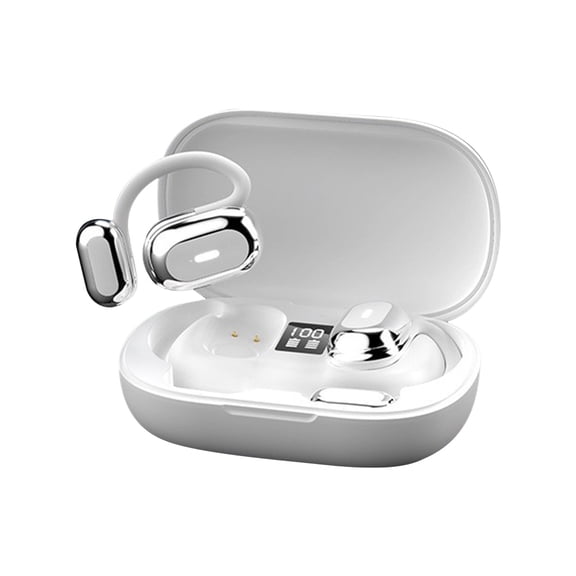 RBCKVXZ Open Bluetooth Headset Wireless Not In-ear Integrated Battery Life Up to 36H High Definition Noise Cancellation Call Directional Sound Transmission Birthday Gifts, White
