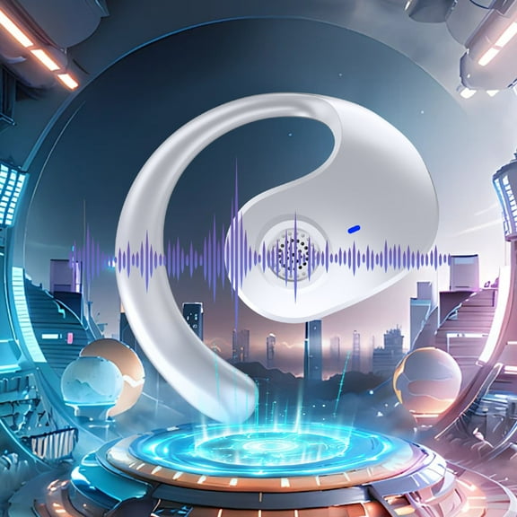 RBCKVXZ Open Ear Bluetooth Headphone on Ear Bluetooth Headset Wireless Earpiece with earhook Sport Business Earphone with Microphone Earhook for Work, Sports