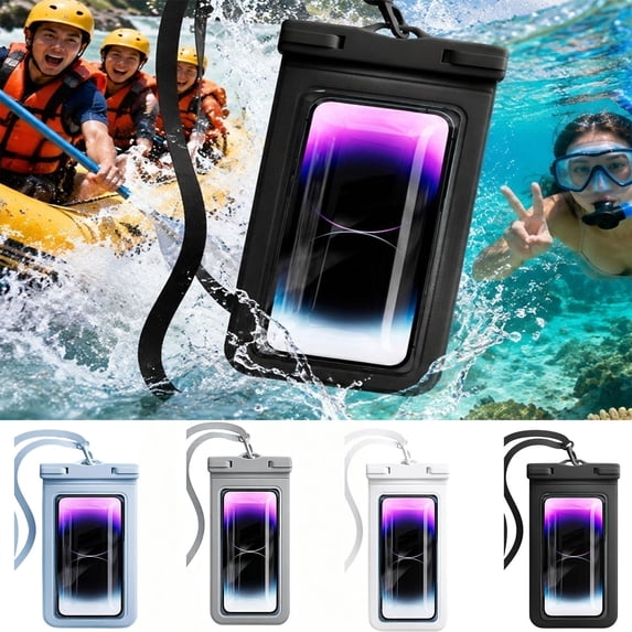 RBCKVXZ【Phone Waterproof Pouch】 TPU Touchscreen-Compatible Dry Bag with Lanyard, IPX8 Waterproof Case for Swimming, Drifting, Beach, Kayak