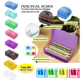 thumbnail image 1 of RBCKVXZ Large Capacity Pencil Case, Clear Plastic Pencil Box with Snap-Tight Lids Stackable Design, Portable Pencil Case for Girls Boys, School Supplies, Back to School Supplies, Purple, 1 of 8