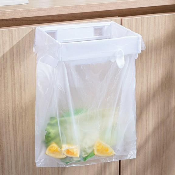 RBCKVXZ Plastic Trash Bag Holder Rack, Kitchen Cabinet Door, Garbage Bag Holder Under Sink, Black, Rectangular, Indoor/Outdoor, Adjustable, No Lid, Trash Can