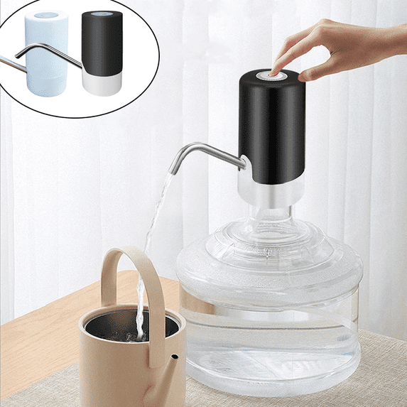 RBCKVXZ Portable Automatic Water Bottle Dispenser Pump, USB Rechargeable 5 Gallon Water Jug Pump with 304 Stainless Steel Spout for Home Kitchen Office Camping
