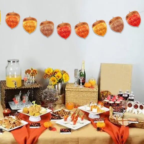 RBCKVXZ Recently Developed Holiday Props Thanksgiving Party Decorations Fall Pumpkin Turkey Pull Flags Pull Banners