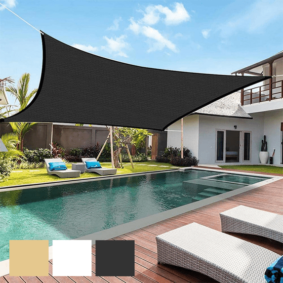 RBCKVXZ Rectangular Sun Shade Sail Canopy, UV Block Outdoor Sun Awning, Waterproof Breathable Sun Shade Cover for Patio Garden Swimming Pool Backyard