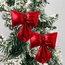 RBCKVXZ Red Christmas Bow Ornament 8 Inch Xmas Tree Hanging Decorations for Xmas Tree, Halloween, Wreath, DIY Crafts, Gift Wrapping, Party Decor Supplies