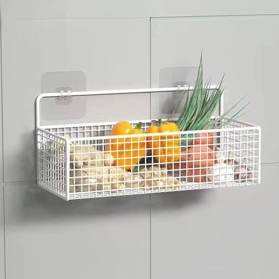 RBCKVXZ Rustproof Wire Storage Baskets - No Drilling Wall Mount | Steel Mesh Organizer for Kitchen Seasoning, Shower Toiletries & Sundries