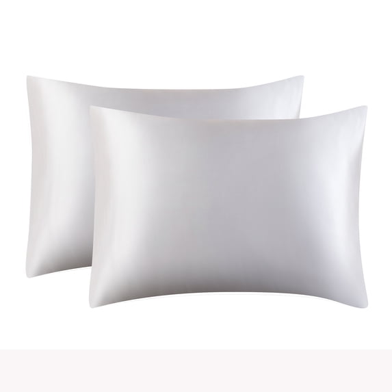 RBCKVXZ Simulated Silk Pillowcase Set of 2 for Hair and Skin, Standard Size 20x26 Inches Envelope Closure, Breathable Cooling Pillow Covers for Women Men