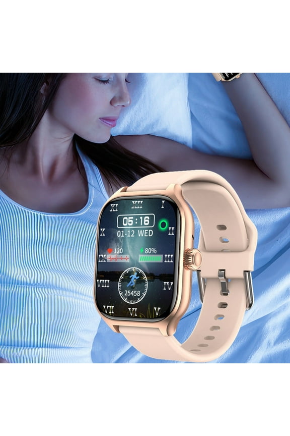 Smart Watch, 1.3-inch IPS Screen for Men Women, (Answers/Make Calls), IP67 Waterproof Fitness Watch, Heart Rates/Sleep/SpO2 Monitor, for iOS/Android (Gold)