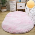 thumbnail image 1 of RBCKVXZ Soft Fluffy Bedroom Rugs, 23.6x63in Oval Pink Fluffy Rugs for Bedroom,Small Throw Rugs, Kids Room Carpet Modern Shaggy Area Rugs Home Decor, 1 of 9