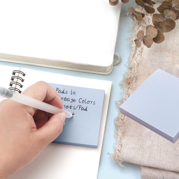 RBCKVXZ Sticky Notes 3x3 inch, 100 Sheets/Pad, Bright Colors Self-Stick Pads, Easy to Post Notes for Office, Works, Daily Life (Blue)
