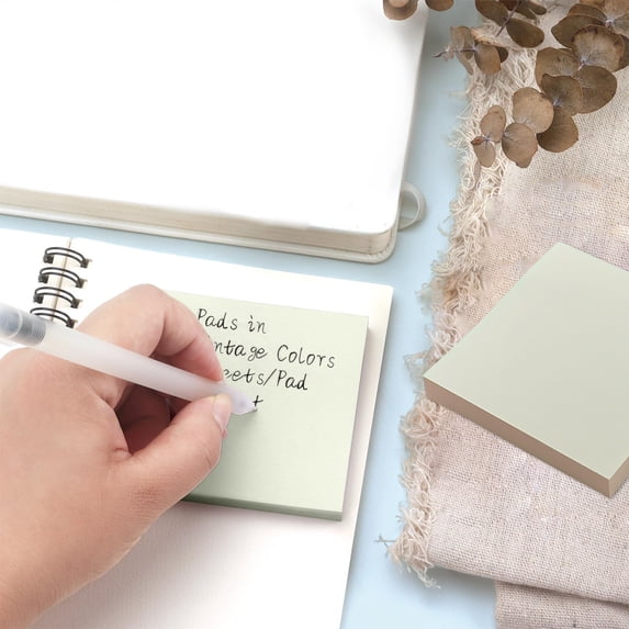 RBCKVXZ Sticky Notes 3x3 inch, 100 Sheets/Pad, Bright Colors Self-Stick Pads, Easy to Post Notes for Office, Works, Daily Life (Green)