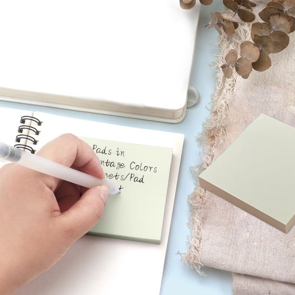 RBCKVXZ Sticky Notes 3x3 inch, 100 Sheets/Pad, Bright Colors Self-Stick Pads, Easy to Post Notes for Office, Works, Daily Life (Green)