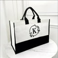 thumbnail image 1 of RBCKVXZ Storage,Women's Fashion Canvas Handbag Cotton Canvas Letter Beach Bag Fashion European and American Fashion Handbag Canvas Shopping Bag,Home Essentials, 1 of 5