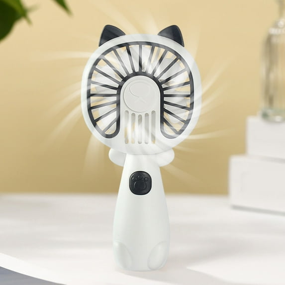 RBCKVXZ Handheld Fan - 3-Speed Silent Mini Fan with Cute Design, Portable USB Rechargeable Fan, Personal Desk Fan for Home/Office/Travel, 6 Inch Lightweight, Summer Fan, Gift for Women Girls