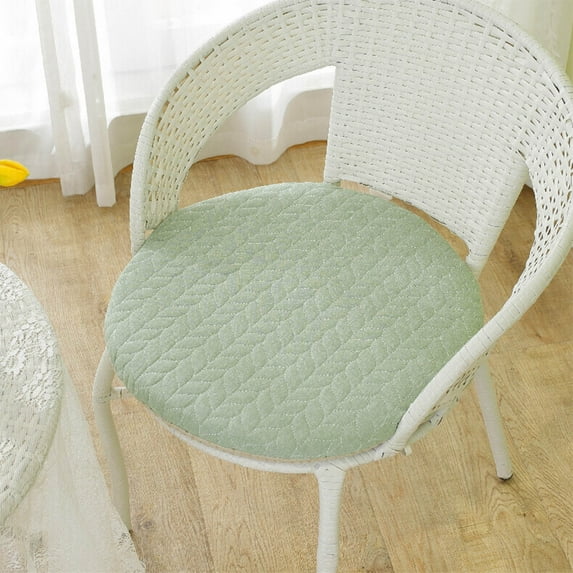 RBCKVXZ Thickened Round Seat Cushion 11.8-Inch Non-Slip Breathable Stool Cushion Cover for Dining, Kitchen, Office Chair Pads (Green)