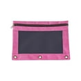 thumbnail image 1 of RBCKVXZ School Supplies, 3-hole Pencil Case with Single Zipper, Clear PVC Storage Bags, Large Capacity Pencil Pouch for Storage Gel Pens Pencils Mark, Back to School Supplies Clearance, Hot Pink, 1 of 5