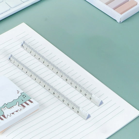 RBCKVXZ Transparent Triangle Ruler Small Architectural Scale Ruler Pocket Size Ruler Metric Ruler Plastic Clear Ruler Triangle Ruler Drafting Tools Office Supplies