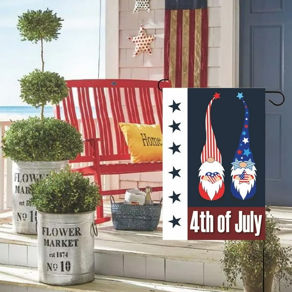 RBCKVXZ USA Garden Flag 12 x 18 - Patriotic Double Sided House Flags For Outside Yard 4th July Party Supplies