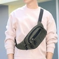thumbnail image 1 of RBCKVXZ Unisex Fannys Pack - 3-Zipper Pockets Crossbody Belt Bag with Adjustable Strap (34-60") | Waterproof, Lightweight & Versatile for Travel, Running, Cycling & Daily Use, 1 of 6