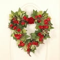 thumbnail image 1 of RBCKVXZ Valentine's Day Heart Wreath, Artificial Flower Wreaths for Front Door with Artificial Red Roses for Gifts Anniversary Wedding Candlelight Dinner Decor, 1 of 8