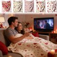 thumbnail image 1 of RBCKVXZ Valentine's Day Romantic Double-Sided Fleece Flannel Blanket 51"x39" - Soft Warm Nap Blanket for Couch, Bed & Travel - Gift for Her/Him, 1 of 7