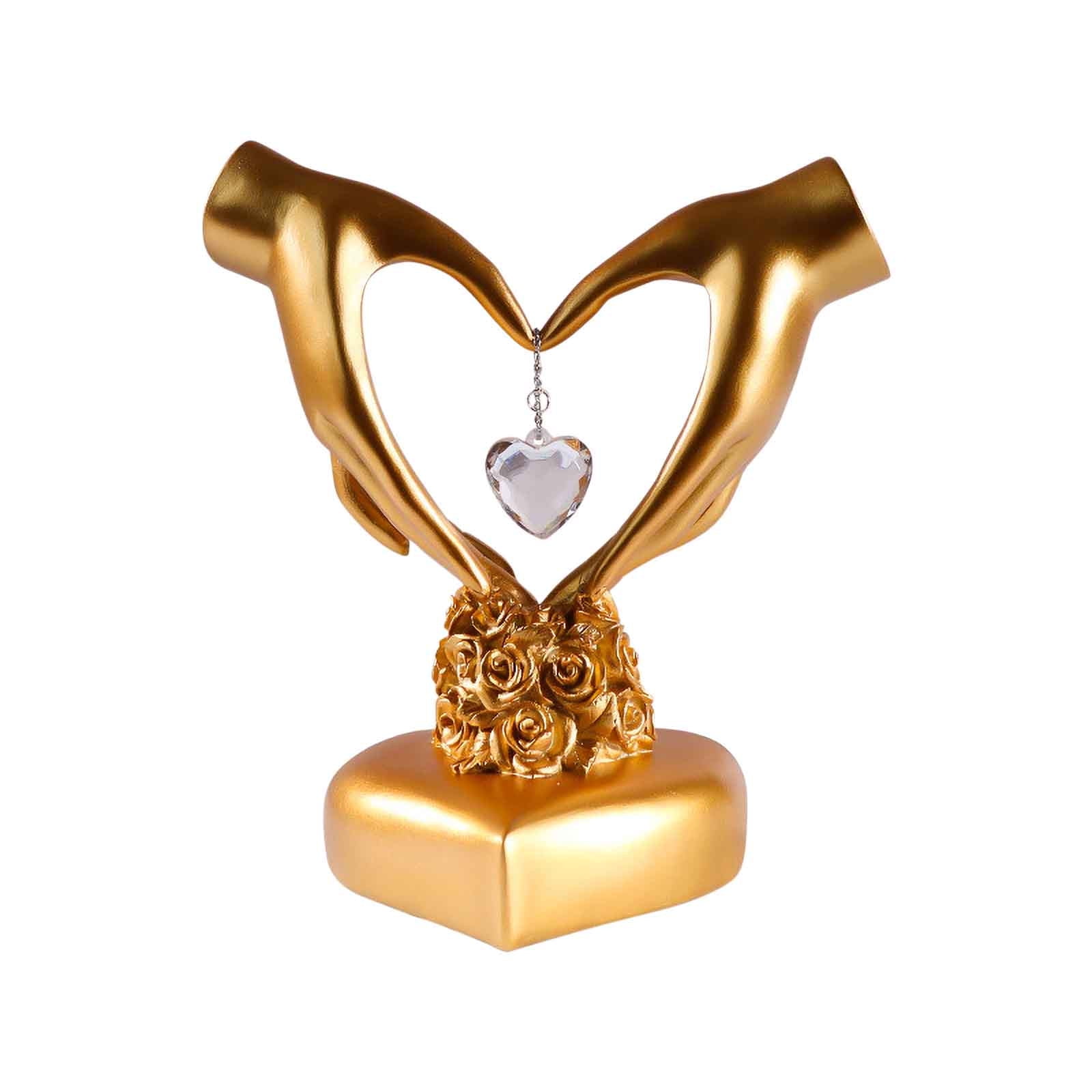 RBCKVXZ Valentines Day Decor Love Finger Sculpture Heartshaped Statue