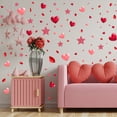thumbnail image 1 of RBCKVXZ Valentines Day Wall Decals Decorations Removable Red Heart Wall Stickers Love Butterflys Valentines Stickers Heart Wall Decor for Living Room Anniversary Party Decor, 1 of 6