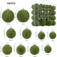 thumbnail image 1 of RBCKVXZ Velvet Christmas Ball Ornaments - 46pcs Flocked Christmas Tree Decorations Set Assorted Shatterproof Hanging Ornaments with Loop for Xmas Holiday Party Decor, 3 Sizes (Mint Green), 1 of 5