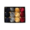 thumbnail image 1 of RBCKVXZ Velvet Christmas Balls Ornaments Set, 12 Pack, 3.15"/80mm Glitter Shatterproof Hanging Cloth Wrapped Xmas Bulbs Decorations, 4 Colors, Holiday Party Home Decor, 1 of 6
