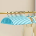 thumbnail image 1 of RBCKVXZ Velvet Hangers 10 Pack - Non Slip No Shoulder Bump Suit Hanger, Chrome Hooks, Space Saving Clothes Rounded Shape for Coat, Sweater, Jackets, Pants (Blue), 1 of 6