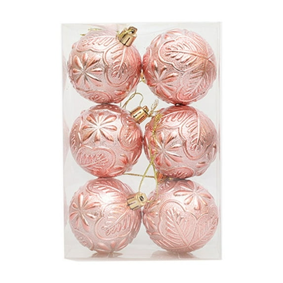 RBCKVXZ Vintage Christmas Balls Ornaments, 2.36"/60mm 6 PCS Christmas Tree Balls Pandent Shatterproof Christmas Decorations for Xmas Tree Holiday Party Wreath Home Decor