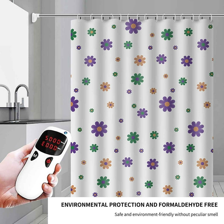 Shower Curtain or Liner White Waterproof Fabric PEVA Bathroom Curtains  Ocean Theme Bath Curtain Liners with Curtain Hooks (32 x 72, Blue  Seashells